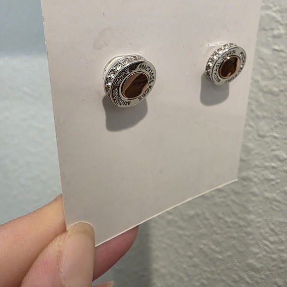 Michael Kors Silver Stud Earrings - Picture 3 of 5